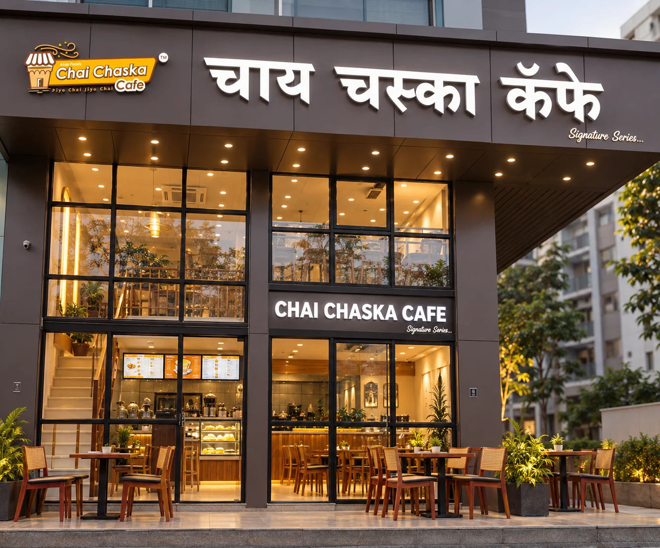 Chai Chaska Cafe Signature Series outlet storefront